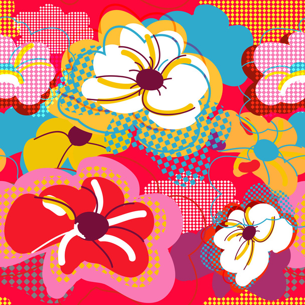 Bright poppies - Вектор,изображение