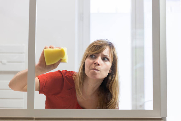 Woman suffering from contamination OCD. - Foto, Imagen
