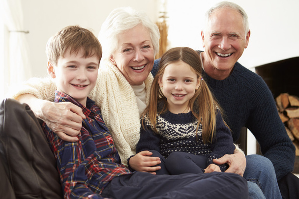 Grandparents  With Grandchildren - Foto, imagen