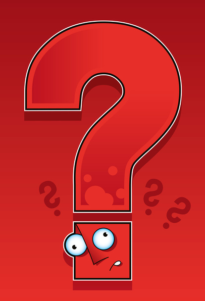 Question mark dot character confused - Vector, Image