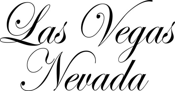 Las Vegas Nevada text sign illustration on white Background. - Vektori, kuva
