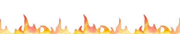 Рука намальована акварельний фон вогняно-помаранчева пляма
 - Фото, зображення