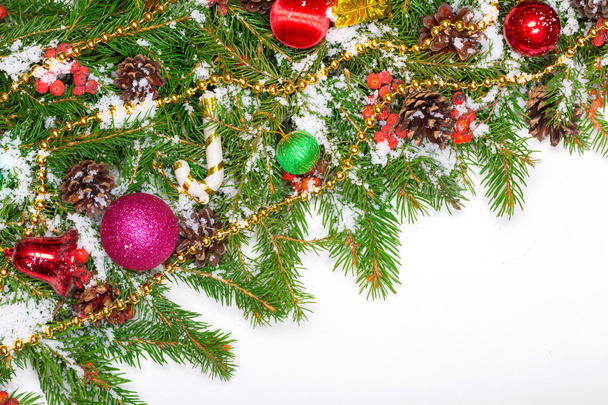 sfondo di Natale con palle e decorazioni - Foto, immagini
