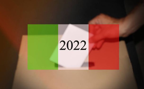 Italian political election vote concept - Fotoğraf, Görsel