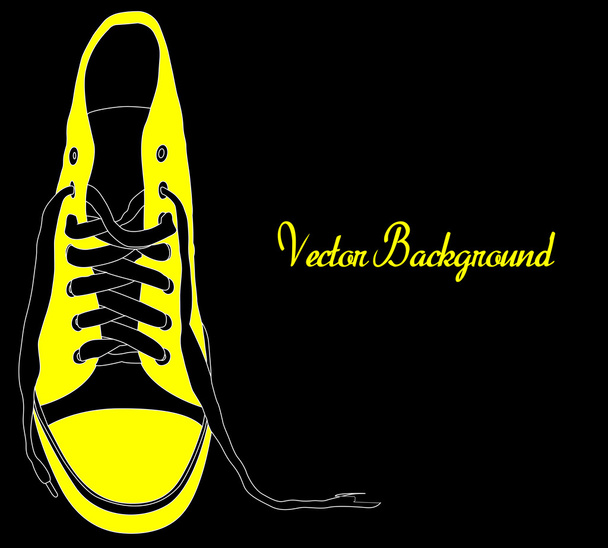 Banner de modelo de sapatos retro
 - Vetor, Imagem