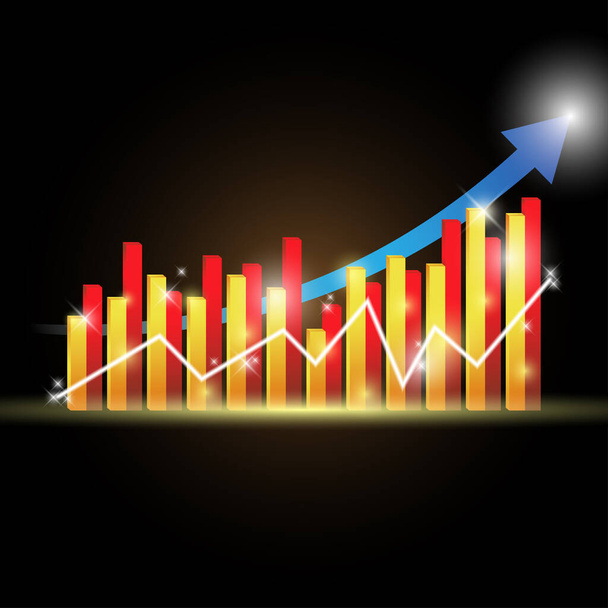 графік зростання бізнесу Векторний дизайн
 - Вектор, зображення