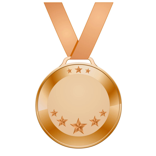 Bronze star medal isolated on white background - Vektor, Bild