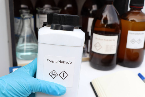 Formaldehyde in bottle, chemical in the laboratory and industry - Photo, Image