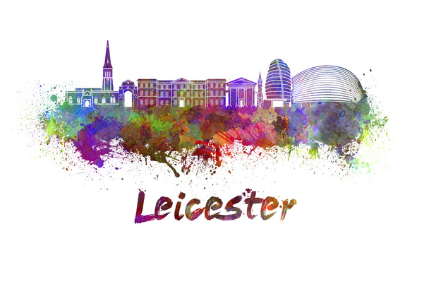 skyline Leicester en acuarela
  - Foto, imagen