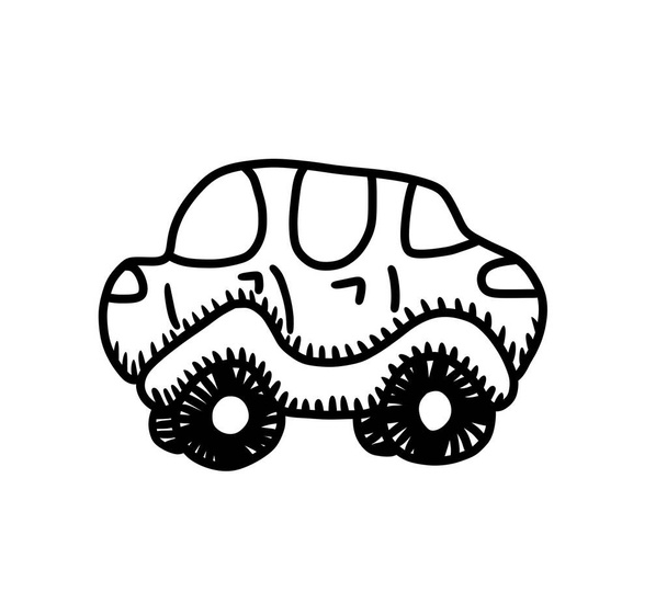 Digital illustration of a cartoon car doodle - Valokuva, kuva