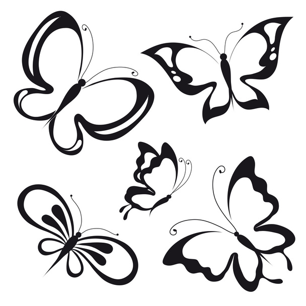 Butterflies design - Vettoriali, immagini