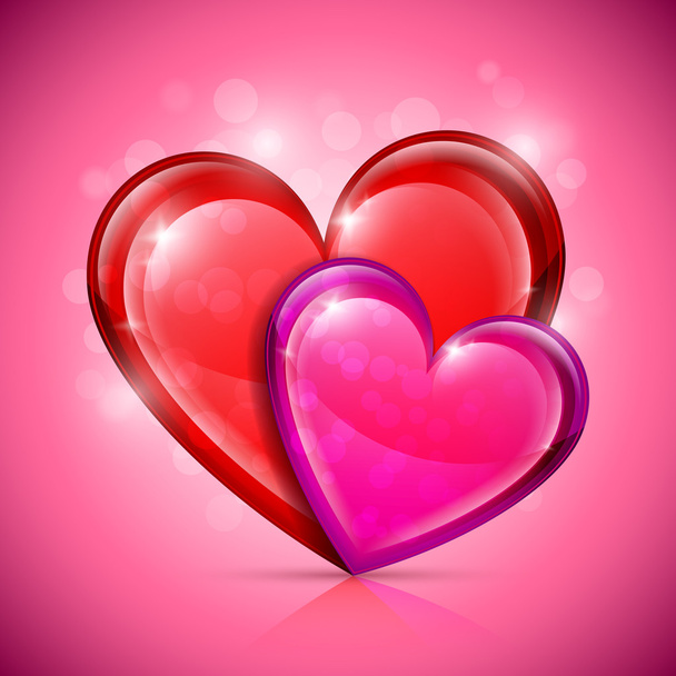 Glossy Heart Icons - ベクター画像