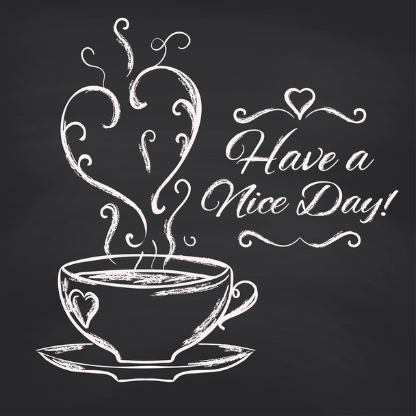 Nice day with cup of tea - Vector, Imagen