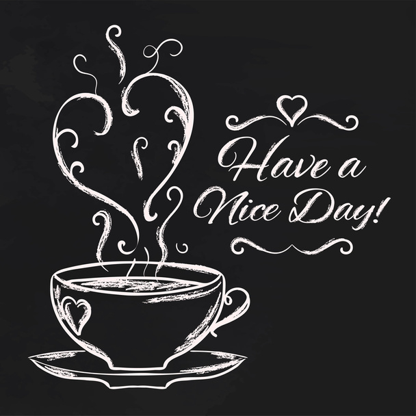 Nice day with cup of tea - Vector, Imagen