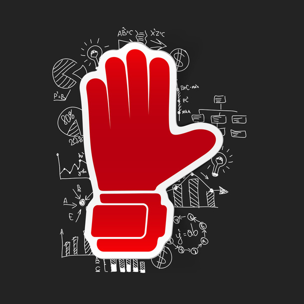 Ikona rękawice z firmy formuł - Wektor, obraz