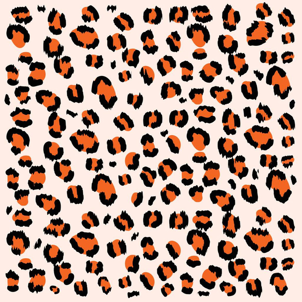 животного кожи, включая африканский фон, включая текстуру меха, без швов, включая леопард, включая текстуру меха животного, без швов, включая оранжевые узоры леопарда - Вектор,изображение