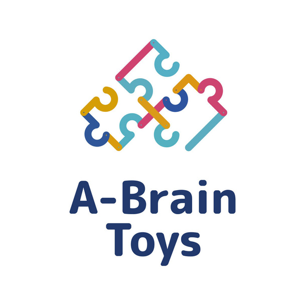 Brain toys for kids logo inspiration - Vector, Imagen