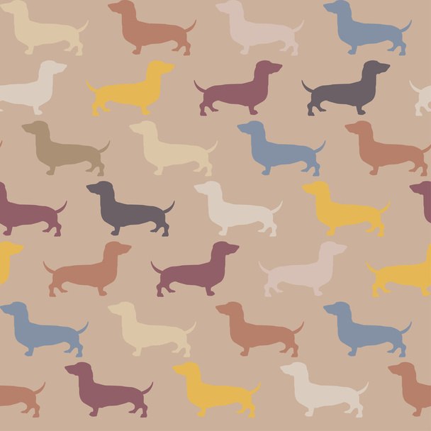 Seamless pattern with dog - Vector, Imagen