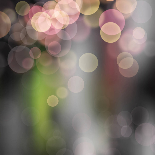 Abstract bokeh light with low light background illustration. Colorful background with defocused lights.Magic concept. Christmas concept. - Foto, Imagen
