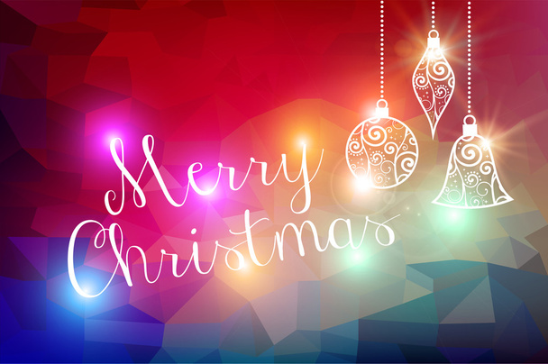 Merry Christmas bokeh lights background - Wektor, obraz