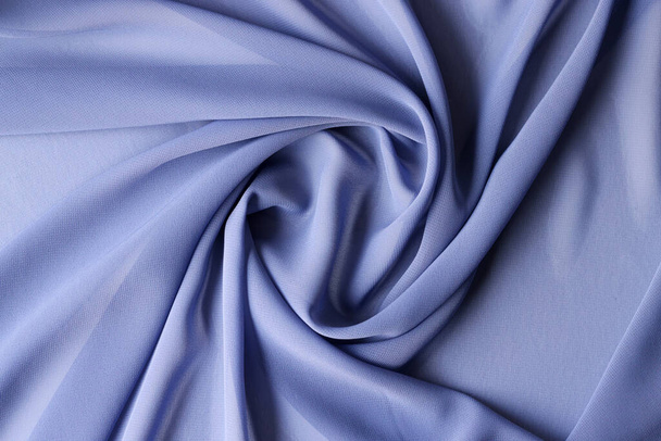 Top view of lilac crumpled fabric cloth texture for background and design art work. Texture backdrop for design art work - 写真・画像