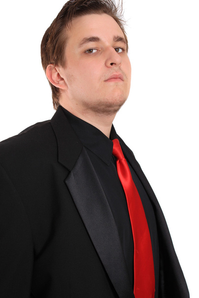 Joven hombre de negocios en traje formal negro
 - Foto, Imagen