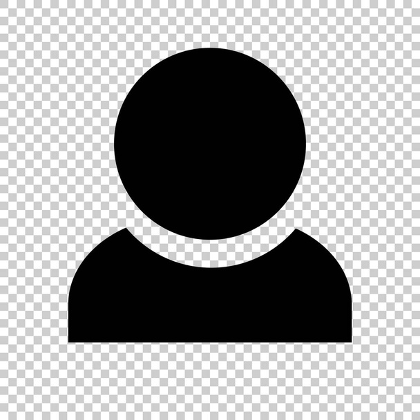 People silhouette icon. Anonymous person. Editable vector. - Vektör, Görsel
