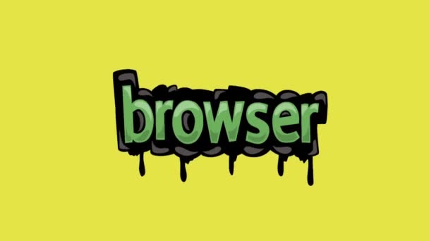 Žlutá animace obrazovky napsaná BROWSER - Záběry, video