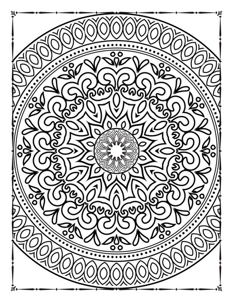 Easy Mandalas Adult Coloring Book Pages Stock Vector (Royalty Free)  1776310157