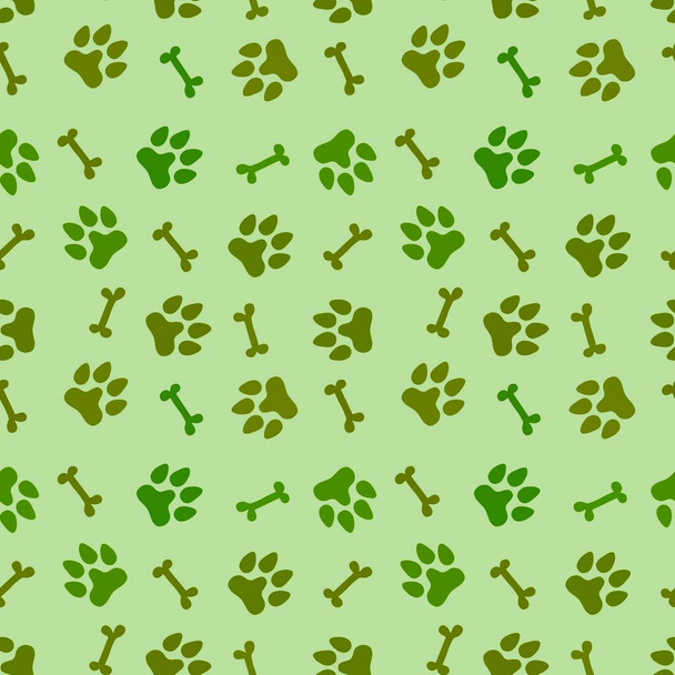 Cartoon doodle animals seamless dogs footprints and bones pattern for clothes print and kids accessories and notebooks and fabrics and wrapping shop paper. High quality illustration - Photo, Image