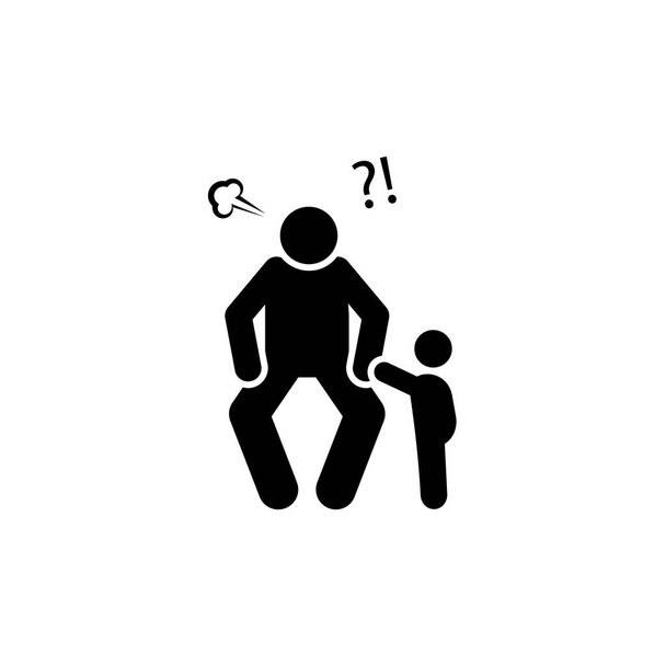 Father, angry, baby, crying icon. Element of parent icon. Premium quality graphic design icon. Signs and symbols collection icon for websites, web design on white background - ベクター画像