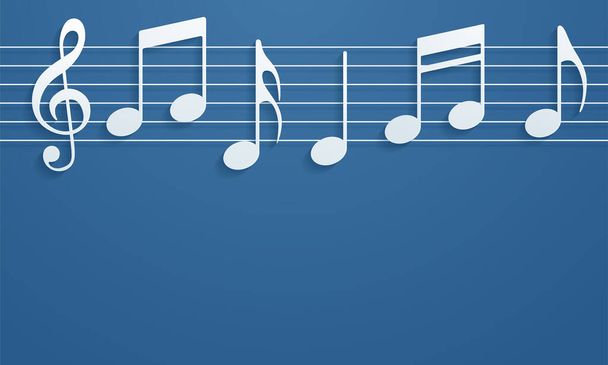 abstrato notas de música design para fundo de música
 - Vetor, Imagem