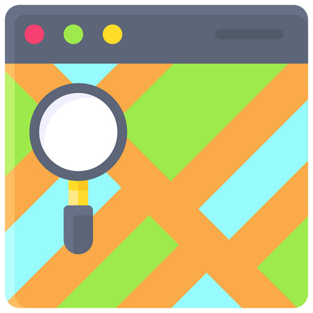 Search locations icon, location map and navigation vector illustration - Vector, Imagen
