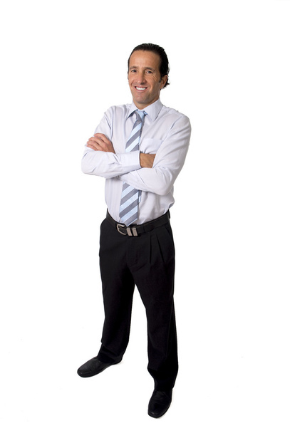 attractive confident and successful senior Hispanic businessman looking happy and relaxed - Valokuva, kuva
