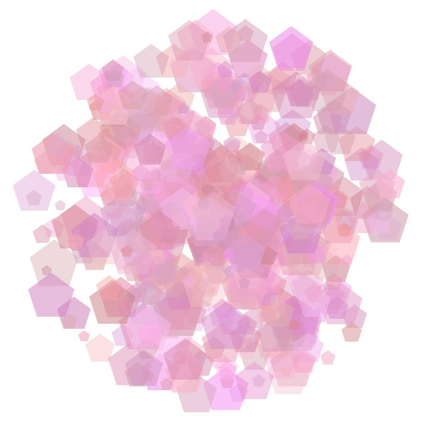 Pink abstract pentagons, random background. - Foto, Bild