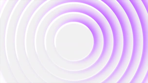 Pyörivä vaaleanpunainen pyörre keskellä ympyrä. Esitys. Valo renkaat varjo liikkuu ympyrän  - Materiaali, video