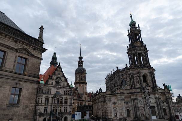 Dresden, Saxon, Germany, July 10, 2022 Historic buildings in the old town in the evening - Foto, immagini