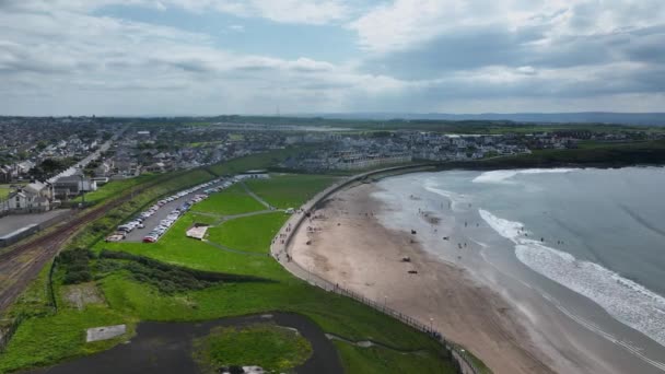 Portrush Beach Atlantic Ocean North Coast Co Antrim Βόρεια Ιρλανδία - Πλάνα, βίντεο