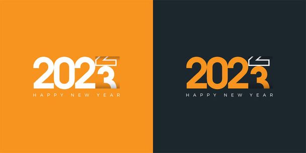 Happy new year 2023 with unique logo - Vector, Image