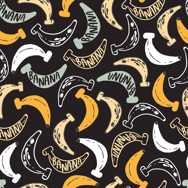 Abstract Banana Fruit Trendy Vector Graphic Seamless Pattern can be use for background and apparel design - Vektor, kép
