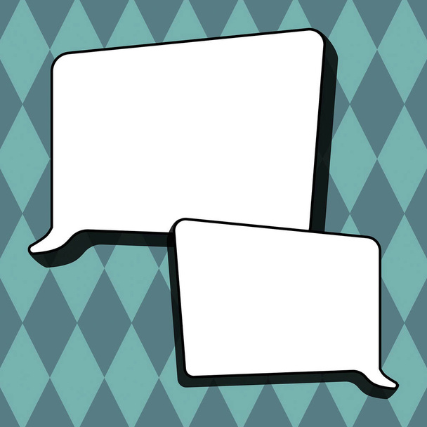 Design Drawing Of Some Comic Frames As Background With Speech Bubbles - Zdjęcie, obraz