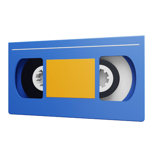 VHS tape 3D rendering isometric icon. - Vektor, kép