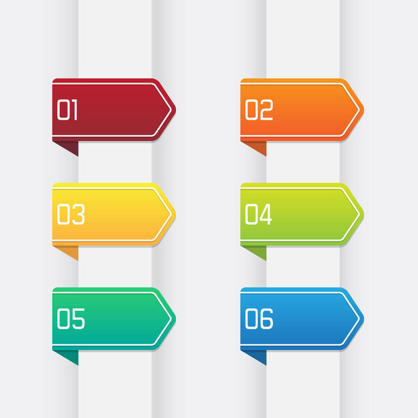 Set of Numbered Ribbon Dividers - Vector, Image