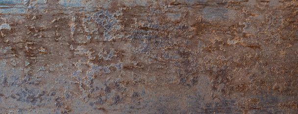 Rust on metal. Banner wide format. Texture, background, backdrop for design. - Foto, Imagen