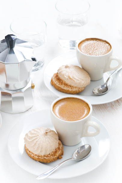 cup of espresso and cakes for breakfast - Zdjęcie, obraz