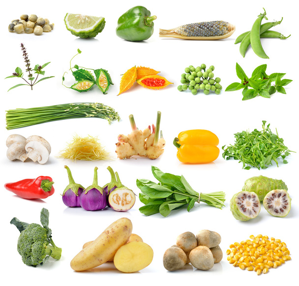 set of vegetable on white background - Photo, Image