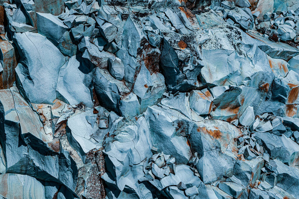blue natural rock texture, close view - Foto, Bild