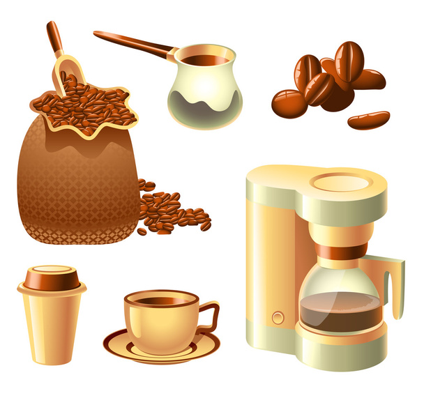 Coffee Set - Vector, Image