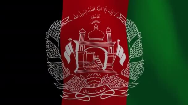 Waving Afghanistan Flag Animation Background - Materiał filmowy, wideo