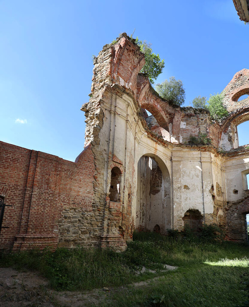 Monastery of the Discalced Carmelites in Zagrze - monumental ruins of the 18th centuryThe Discalced Carmelite Monastery in Zagrze One of the few preserved fortified monasteries in Poland and in the former Polish-Lithuanian Commonwealth. - Foto, Bild